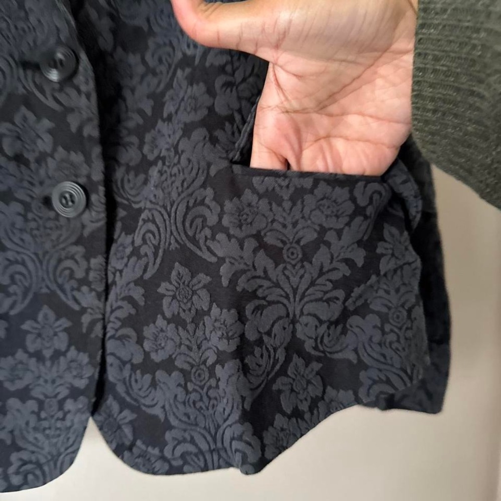 Y2K Grey Black Tapestry Shacket Lightweight - Picture 4 of 6